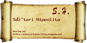 Sátori Hippolita névjegykártya